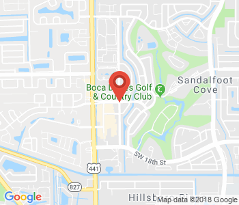 Google map image of location SW Sandalfoot Blvd, Boca Raton, FL 33428, USA